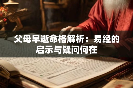 父母早逝命格解析：易经的启示与疑问何在