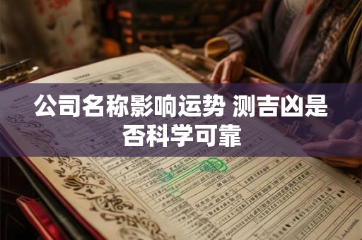公司名称影响运势 测吉凶是否科学可靠