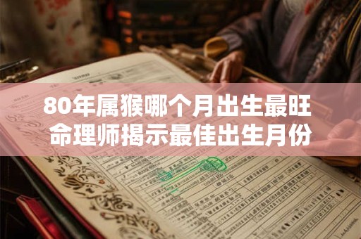 80年属猴哪个月出生最旺 命理师揭示最佳出生月份