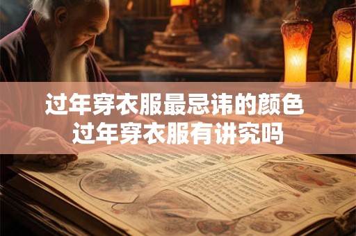 过年穿衣服最忌讳的颜色 过年穿衣服有讲究吗