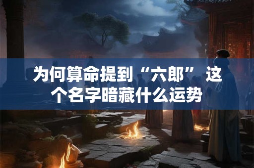 为何算命提到“六郎” 这个名字暗藏什么运势