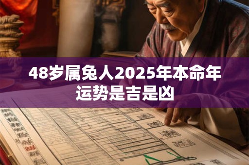 48岁属兔人2025年本命年运势是吉是凶