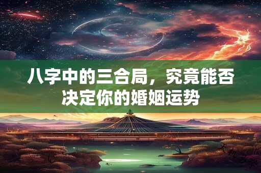 八字中的三合局，究竟能否决定你的婚姻运势