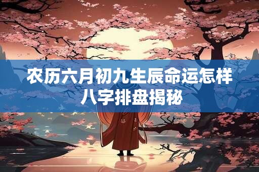 农历六月初九生辰命运怎样 八字排盘揭秘