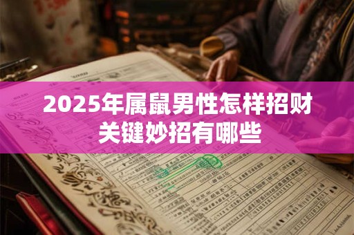 2025年属鼠男性怎样招财 关键妙招有哪些