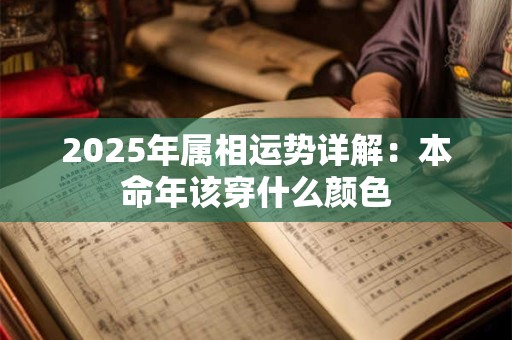 2025年属相运势详解：本命年该穿什么颜色