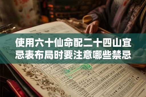 使用六十仙命配二十四山宜忌表布局时要注意哪些禁忌