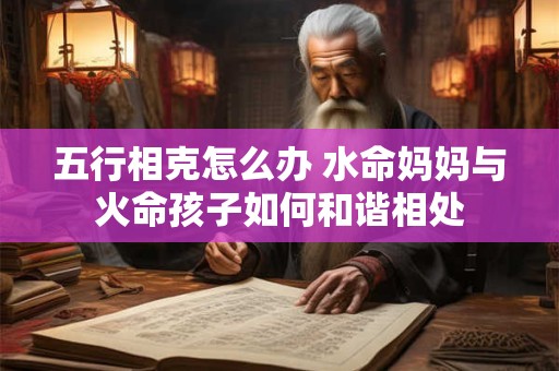五行相克怎么办 水命妈妈与火命孩子如何和谐相处