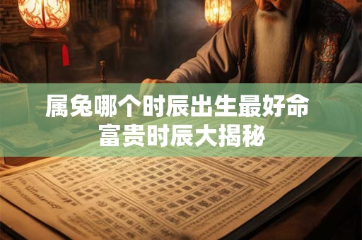 属兔哪个时辰出生最好命 富贵时辰大揭秘