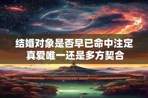 结婚对象是否早已命中注定 真爱唯一还是多方契合