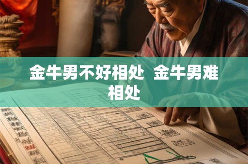 金牛男不好相处  金牛男难相处