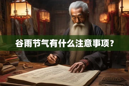 谷雨节气有什么注意事项？