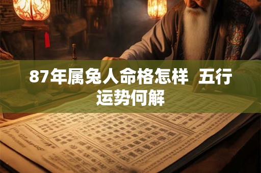 87年属兔人命格怎样  五行运势何解