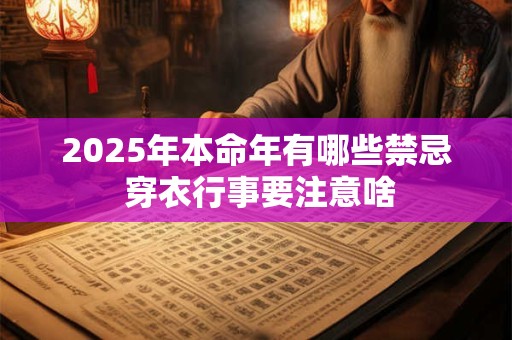 2025年本命年有哪些禁忌 穿衣行事要注意啥