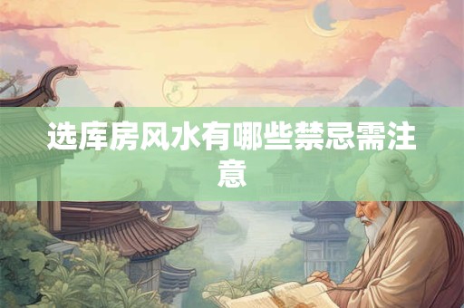 选库房风水有哪些禁忌需注意