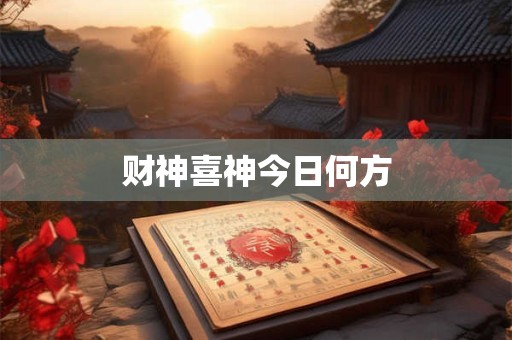 财神喜神今日何方