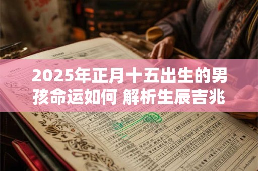 2025年正月十五出生的男孩命运如何 解析生辰吉兆