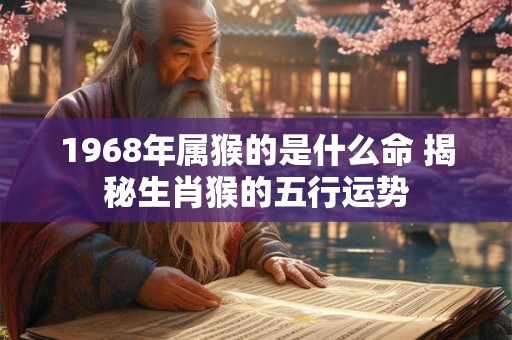 1968年属猴的是什么命 揭秘生肖猴的五行运势
