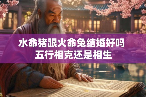 水命猪跟火命兔结婚好吗 五行相克还是相生
