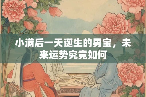 小满后一天诞生的男宝，未来运势究竟如何