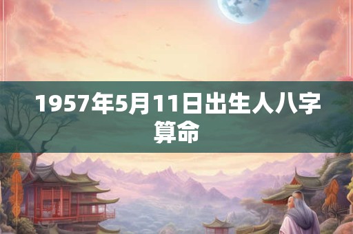 1957年5月11日出生人八字算命