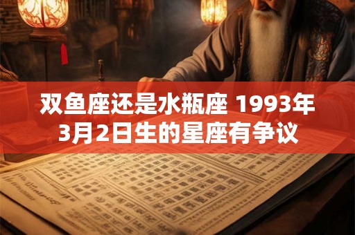 双鱼座还是水瓶座 1993年3月2日生的星座有争议