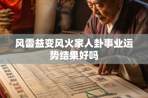 风雷益变风火家人卦事业运势结果好吗