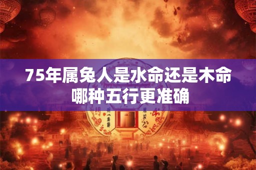 75年属兔人是水命还是木命 哪种五行更准确