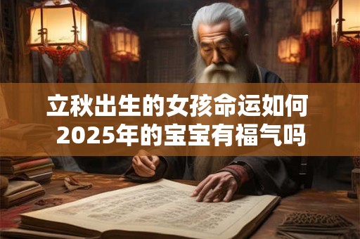 立秋出生的女孩命运如何 2025年的宝宝有福气吗