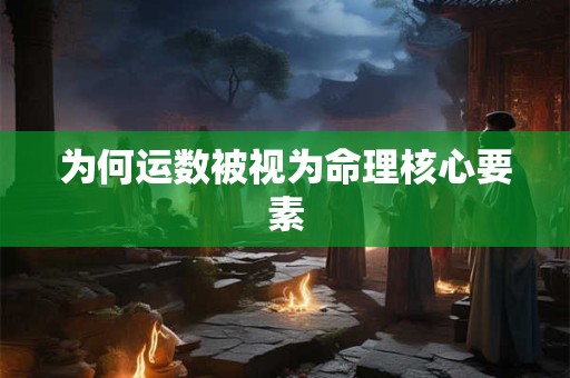 为何运数被视为命理核心要素