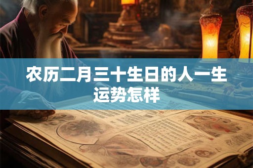 农历二月三十生日的人一生运势怎样