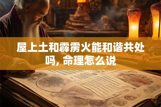 屋上土和霹雳火能和谐共处吗, 命理怎么说