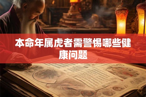 本命年属虎者需警惕哪些健康问题