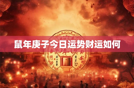 鼠年庚子今日运势财运如何