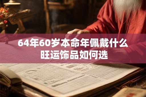 64年60岁本命年佩戴什么 旺运饰品如何选 64年60岁本命年佩戴什么 旺运饰品如何选