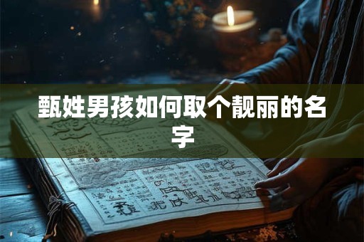 甄姓男孩如何取个靓丽的名字