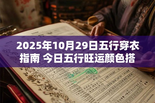 2025年10月29日五行穿衣指南 今日五行旺运颜色搭配 2025年10月29日五行穿衣指南 今日五行旺运颜色搭配