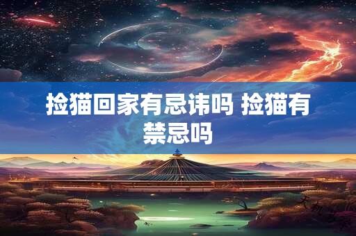 捡猫回家有忌讳吗 捡猫有禁忌吗