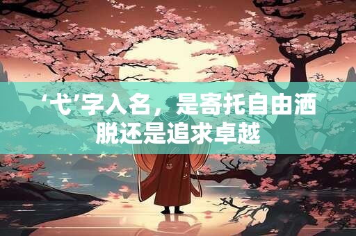 ‘弋’字入名，是寄托自由洒脱还是追求卓越