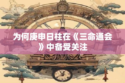 为何庚申日柱在《三命通会》中备受关注