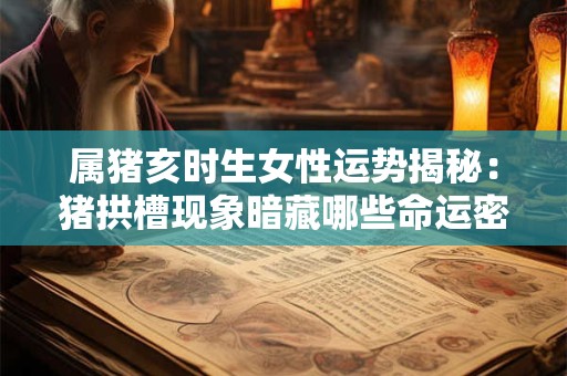 属猪亥时生女性运势揭秘：猪拱槽现象暗藏哪些命运密码