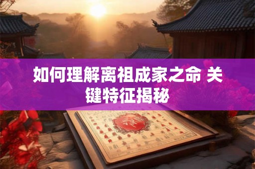 如何理解离祖成家之命 关键特征揭秘