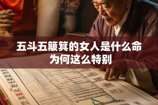 五斗五簸箕的女人是什么命 为何这么特别