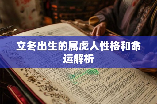 立冬出生的属虎人性格和命运解析