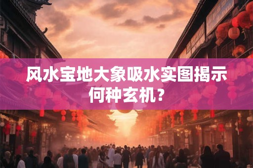 风水宝地大象吸水实图揭示何种玄机? 风水宝地大象吸水实图揭示何种玄机?