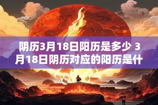 阴历3月18日阳历是多少 3月18日阴历对应的阳历是什么