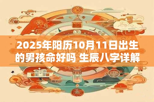 2025年阳历10月11日出生的男孩命好吗 生辰八字详解