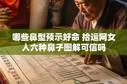 哪些鼻型预示好命 拾运网女人六种鼻子图解可信吗