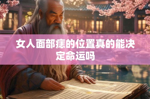 女人面部痣的位置真的能决定命运吗