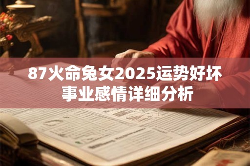 87火命兔女2025运势好坏 事业感情详细分析
